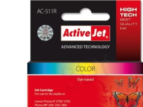Activejet AC-511R, Hög (XL) avkastning, Färgbaserat bläck, 12 ml, 1 styck, Enpack