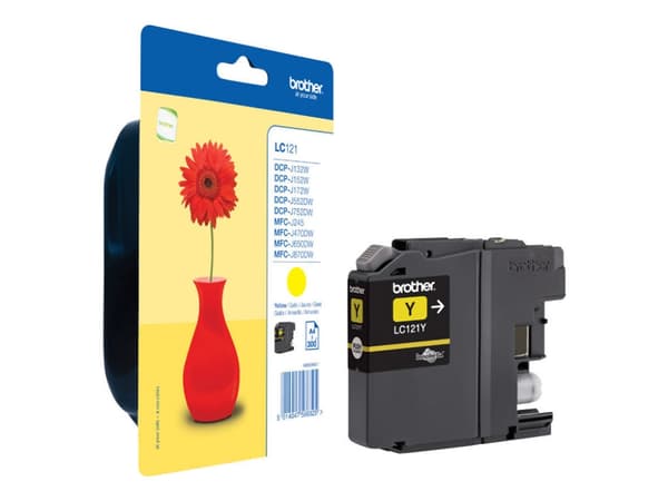 Brother LC121Y - Gul - original - blekkpatron - for Brother DCP-J100, J105, J132, J152, J552, J752, MFC-J245, J470, J650, J870