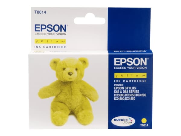 Epson T0614 - 8 ml - gul - original - blekkpatron - for Stylus D68, D88, DX3800, DX3850, DX4200, DX4250, DX4800, DX4850