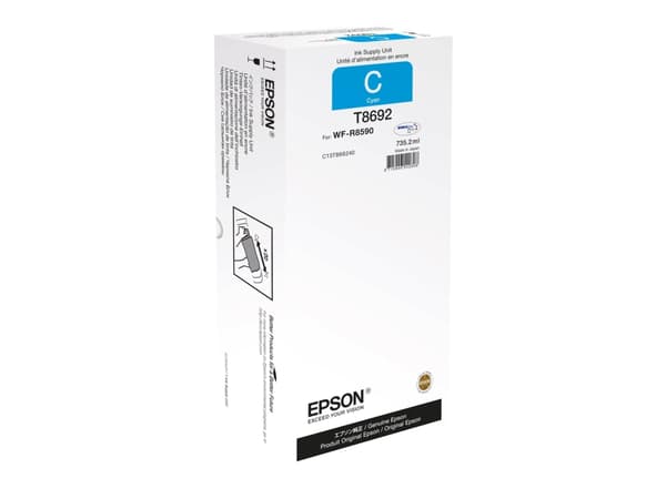 Epson T8692 - 735.2 ml - cyan - original - blekkrefill - for WorkForce Pro R8590 D3TWFC, WF-R8590, WF-R8590 D3TWFC, WF-R8590DTWF