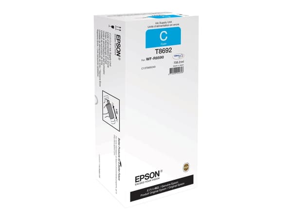 Epson T8692 - 735.2 ml - cyan - original - blekkrefill - for WorkForce Pro R8590 D3TWFC, WF-R8590, WF-R8590 D3TWFC, WF-R8590DTWF