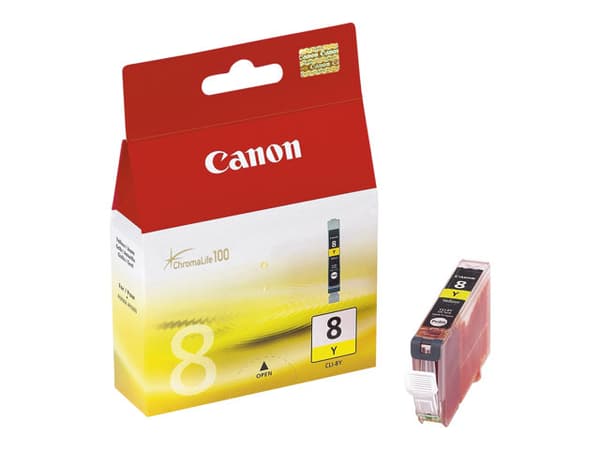 Canon CLI-8Y - 13 ml - gul - original - blekkbeholder - for PIXMA iP3500, iP4500, iP5300, MP510, MP520, MP610, MP960, MP970, MX700, MX850, Pro9000