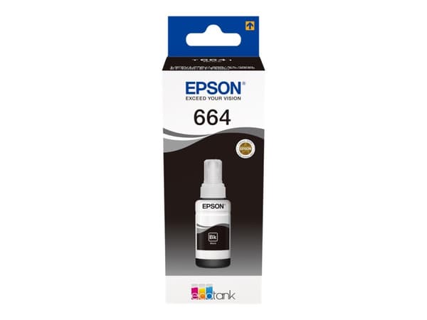 Epson T6641 - 70 ml - svart - original - blekkrefill - for EcoTank ET-14000, ET-16500, ET-2500, ET-2550, ET-2600, ET-2650, ET-3600, ET-4500, ET-4550