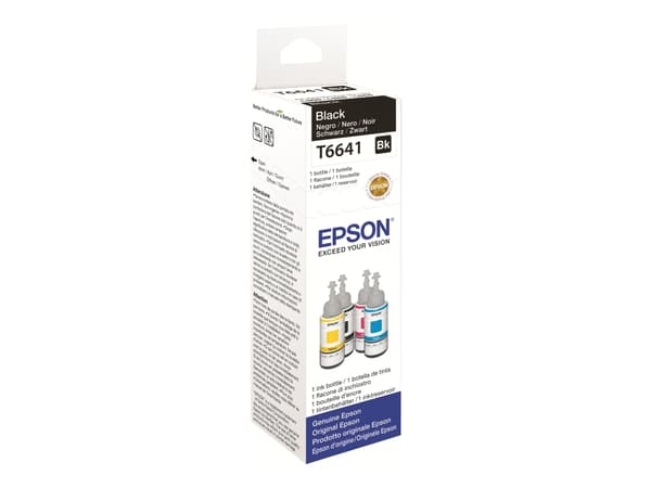 Epson T6641 - 70 ml - svart - original - blekkrefill - for EcoTank ET-14000, ET-16500, ET-2500, ET-2550, ET-2600, ET-2650, ET-3600, ET-4500, ET-4550