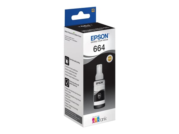 Epson T6641 - 70 ml - svart - original - blekkrefill - for EcoTank ET-14000, ET-16500, ET-2500, ET-2550, ET-2600, ET-2650, ET-3600, ET-4500, ET-4550