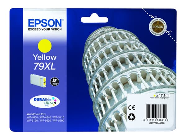 Epson 79XL - 17.1 ml - XL - gul - original - blekkpatron - for WorkForce Pro WF-4630DWF, WF-4640DTWF, WF-5110DW, WF-5190DW, WF-5620DWF, WF-5690DWF