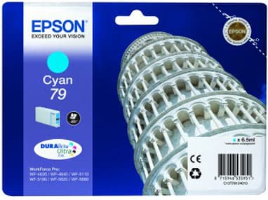 Epson 79 - 6.5 ml - cyan - original - blekkpatron - for WorkForce Pro WF-4630DWF, WF-4640DTWF, WF-5110DW, WF-5190DW, WF-5620DWF, WF-5690DWF
