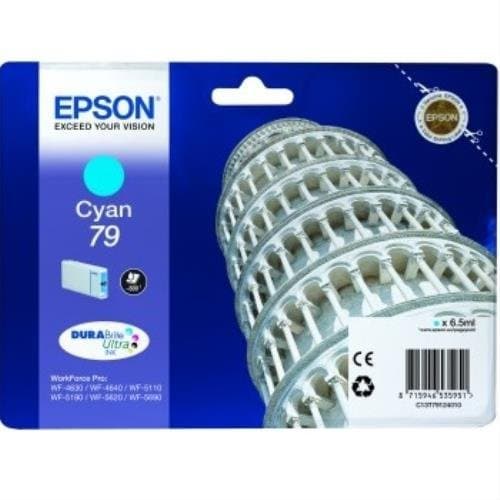 Epson 79 - 6.5 ml - cyan - original - blekkpatron - for WorkForce Pro WF-4630DWF, WF-4640DTWF, WF-5110DW, WF-5190DW, WF-5620DWF, WF-5690DWF