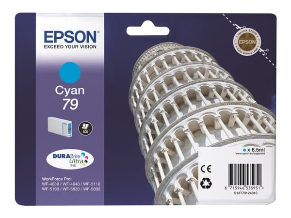 Epson 79 - 6.5 ml - cyan - original - blekkpatron - for WorkForce Pro WF-4630DWF, WF-4640DTWF, WF-5110DW, WF-5190DW, WF-5620DWF, WF-5690DWF