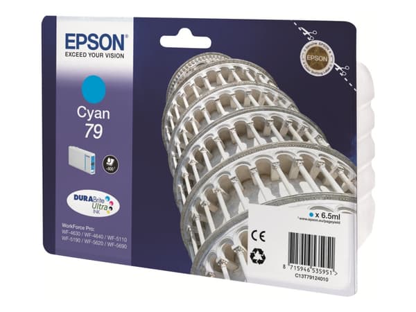 Epson 79 - 6.5 ml - cyan - original - blekkpatron - for WorkForce Pro WF-4630DWF, WF-4640DTWF, WF-5110DW, WF-5190DW, WF-5620DWF, WF-5690DWF