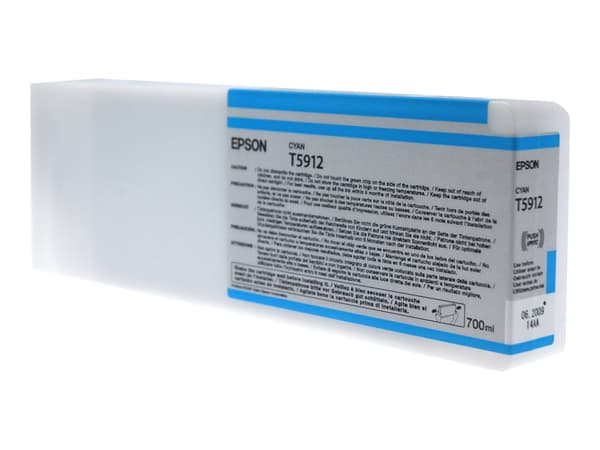 Epson T5912 - 700 ml - cyan - original - blekkpatron - for Stylus Pro 11880, Pro 11880 AGFA, Pro 11880 Xerox