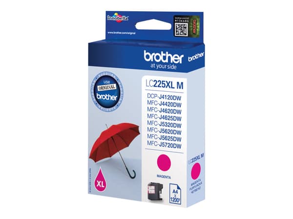 Brother LC225XLM - Magenta - original - blekkpatron - for Brother DCP-J4120, MFC-J4420, J4620, J5320, J5620, J5625, J5720; Business Smart MFC-J4420