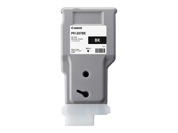 Canon PFI-207 BK - 300 ml - svart - original - blekkbeholder - for imagePROGRAF iPF680, iPF685, iPF780, iPF785