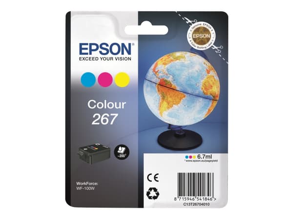Epson 267 - 7 ml - gul, cyan, magenta - original - bläckpatron - för WorkForce WF-100W