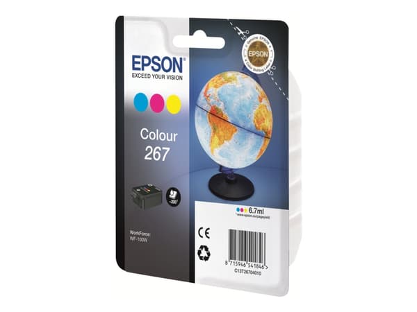 Epson 267 - 7 ml - gul, cyan, magenta - original - bläckpatron - för WorkForce WF-100W