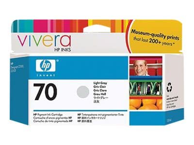 HP 70 - 130 ml - lysegrå - original - DesignJet - blekkpatron - for DesignJet HD Pro MFP, T120, Z2100, Z3100, Z3100ps, Z3200, Z3200ps, Z5200, Z5400