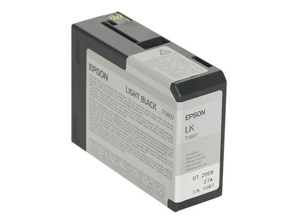 Epson T580 - 80 ml - lys svart - original - blekkpatron - for Stylus Pro 3800, Pro 3880
