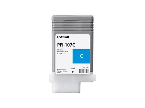 Canon PFI-107 C - 130 ml - cyan - original - blekktank - for imagePROGRAF iPF670, iPF680, iPF685, iPF770, iPF780, iPF785