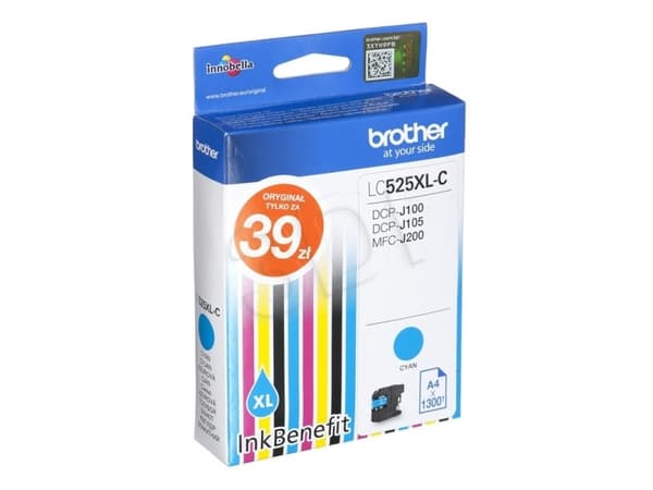 Brother LC529XL-C - Super High Yield - cyan - original - blekkpatron - for Brother DCP-J100, DCP-J105, DCP-J200