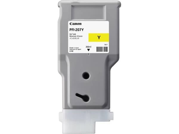Canon PFI-207 Y blekkpatron 1 stykker Original Gult