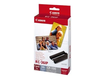 Canon KC-36IP - 1 - 54 x 90 mm bläckpatron/papperssats - för SELPHY CP1000, CP1200, CP1300, CP330, CP530, CP780, CP790, CP800, CP820, CP900, CP910