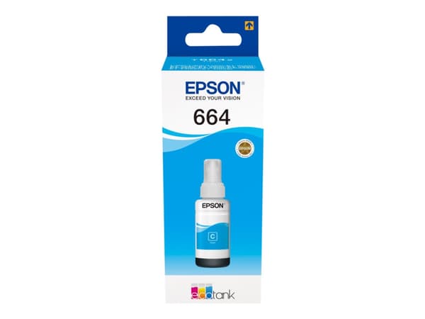 Epson T6642 - 70 ml - cyan - original - refill - för EcoTank ET-14000, ET-16500, ET-2500, ET-2550, ET-2600, ET-2650, ET-3600, ET-4500, ET-4550