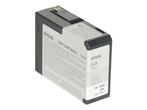 Epson T5809 - 80 ml - lysesvart - original - blekkpatron - for Stylus Pro 3800, Pro 3880