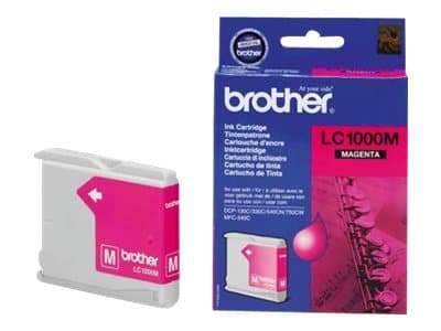 Brother LC1000M - Magenta - original - bläckpatron - för Brother DCP-350, 353, 357, 560, 750, 770, MFC-3360, 465, 5460, 5860, 660, 680, 845, 885