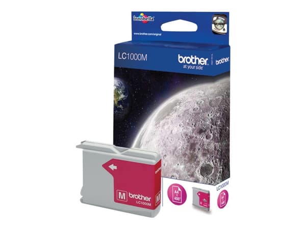 Brother LC1000M - Magenta - original - bläckpatron - för Brother DCP-350, 353, 357, 560, 750, 770, MFC-3360, 465, 5460, 5860, 660, 680, 845, 885