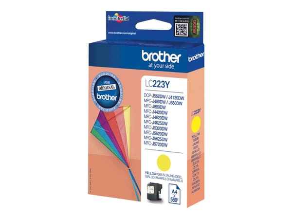 Brother LC223Y - Gul - original - blekkpatron - for Brother DCP-J4120, J562, MFC-J4625, J480, J5320, J680, J880; Business Smart MFC-J4420