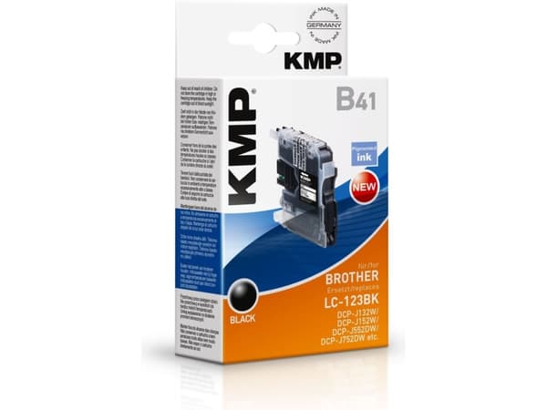 KMP LC123BK, Pigmentbasert blekk, 1 stykker