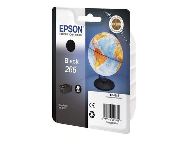 Epson 266 - 6 ml - svart - original - bläckpatron - för WorkForce WF-100W