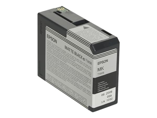 Epson Yksittäispakkaus, mattamusta T580800, Väriainepohjainen muste, 80 ml, 1 kpl