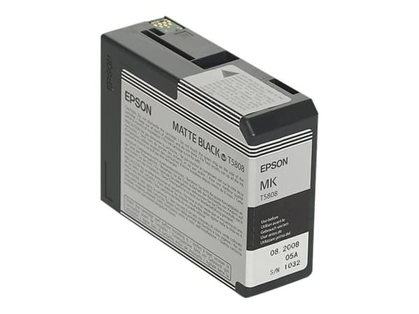 Epson Yksittäispakkaus, mattamusta T580800, Väriainepohjainen muste, 80 ml, 1 kpl