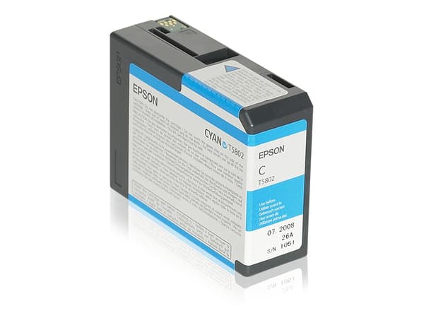 Epson T5802 - 80 ml - cyan - original - blekkpatron - for Stylus Pro 3800, Pro 3880
