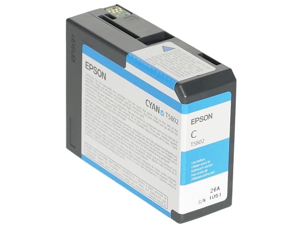Epson T5802 - 80 ml - cyan - original - blekkpatron - for Stylus Pro 3800, Pro 3880