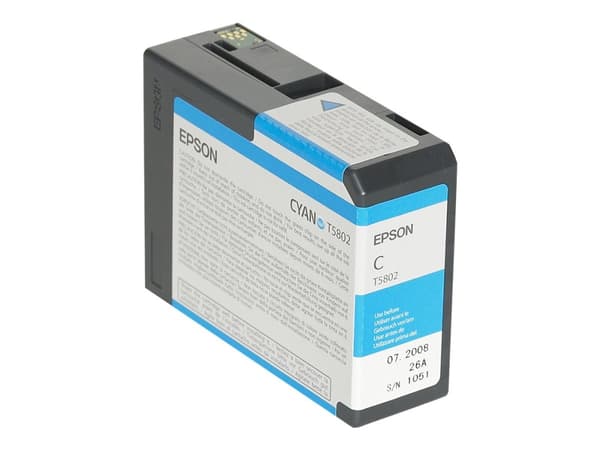 Epson T5802 - 80 ml - cyan - original - blekkpatron - for Stylus Pro 3800, Pro 3880