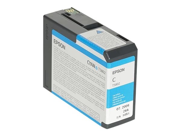 Epson T5802 - 80 ml - cyan - original - blekkpatron - for Stylus Pro 3800, Pro 3880