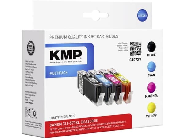KMP C107XV, Høyt (XL) utbytte, Sort, Cyan, Fiolblå, Gult, 11 ml, 11 ml, 4425 sider, Multipakke