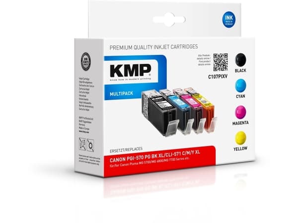 KMP C107XV, Høyt (XL) utbytte, Sort, Cyan, Fiolblå, Gult, 11 ml, 11 ml, 4425 sider, Multipakke