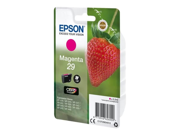 Epson 29 - 3.2 ml - magenta - original - blære med RF/lyd-alarm - blekkpatron - for Expression Home XP-235, 245, 247, 255, 332, 335, 342, 345, 432, 4