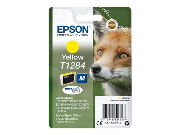 Epson Fox Singlepack Yellow T1284 DURABrite Ultra Ink