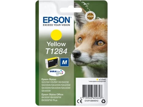 Epson Fox Singlepack Yellow T1284 DURABrite Ultra Ink