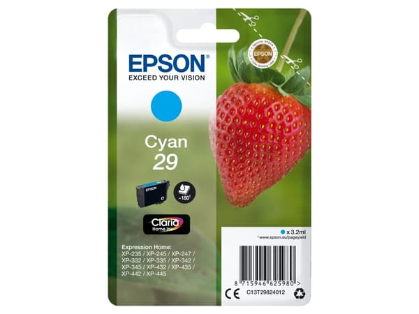 Epson Strawberry Singlepack Cyan 29 Claria Home Ink