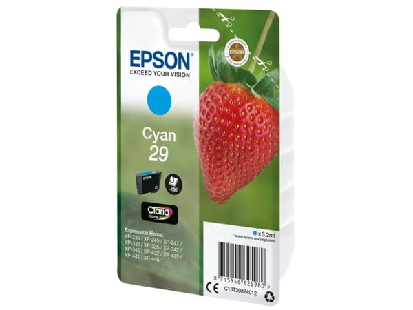 Epson Strawberry Singlepack Cyan 29 Claria Home Ink