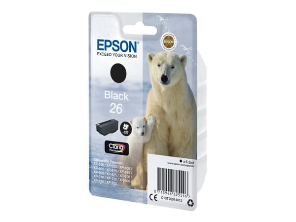 Epson Polar bear Singlepack Black 26 Claria Premium Ink