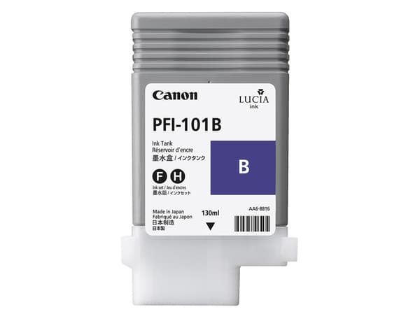 Canon LUCIA PFI-101 B - 130 ml - blå - original - blekkbeholder - for imagePROGRAF iPF5000, iPF5100, iPF6100, iPF6200