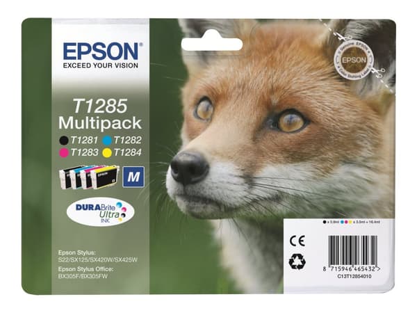 Epson Fox Multipack 4-colours T1285 DURABrite Ultra Ink