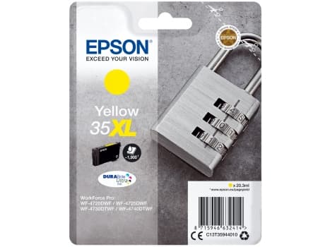 Epson Padlock Singlepack Yellow 35XL DURABrite Ultra Ink