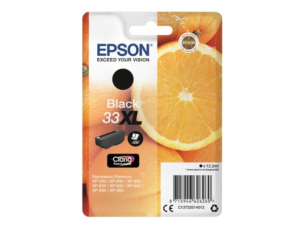 Epson Oranges Singlepack Black 33XL Claria Premium Ink